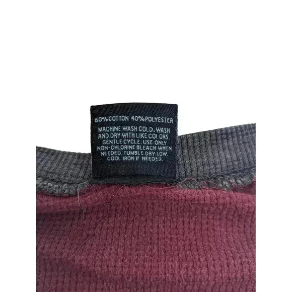 Revolution Mens Red & Gray Thermal Long Sleeve Shirt Size XL - Picture 6 of 6